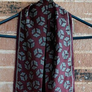 NWOT Men's Silk/Wool Paisley/Solid Scarf